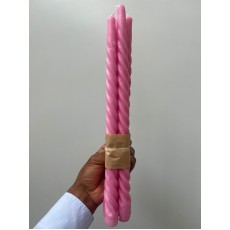 Swirl Candle - Pink 