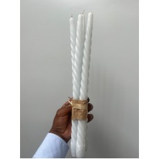 Swirl Candle - Light Blue 