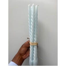 Swirl Candle - Sky Blue 