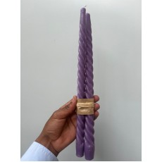 Swirl Candles - Purple 