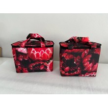 Floral Cooler Bag -  Red Magic 