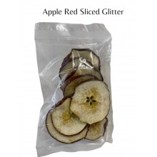Apple Sliced Glitter Red