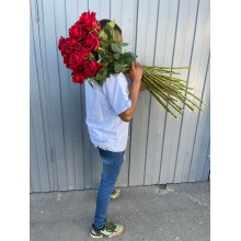 Ever Red XXL Long Stems Roses 1.4 meter - Red
