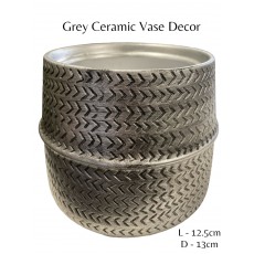 Grey Ceramic Decor Vase