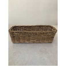 Rattan Thick Rectangular Planter - Large 