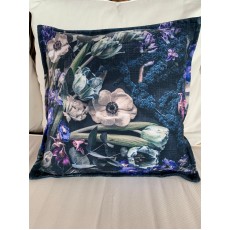 FEELING BLUE - Floral scatter pillow (without inner) 40cmx40cm