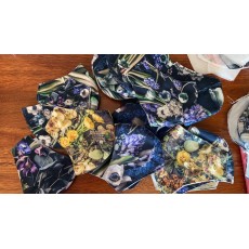 Feeling Blue  - Floral cotton face masks
