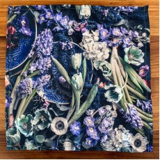 FEELING BLUE - Floral poly cotton napkins 40cmx40cm FEELING BLUE - Floral poly cotton napkins 40cmx40cm