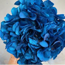 Preserved Hydrangea On A Stem 20cm - Blue 