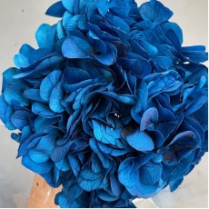 Preserved Hydrangea On A Stem 20cm - Blue 