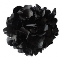 Preserved Hydrangea On A Stem Pastel 15cm - Black
