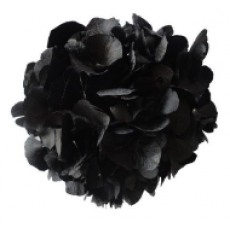 Preserved Hydrangea On A Stem Pastel 15cm - Black