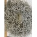 Wreath Asparagus Wax White Silver Glitter 60cm