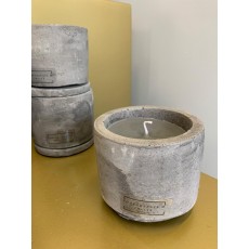 SCENTED CANDLE CONCRETE POT - GREY